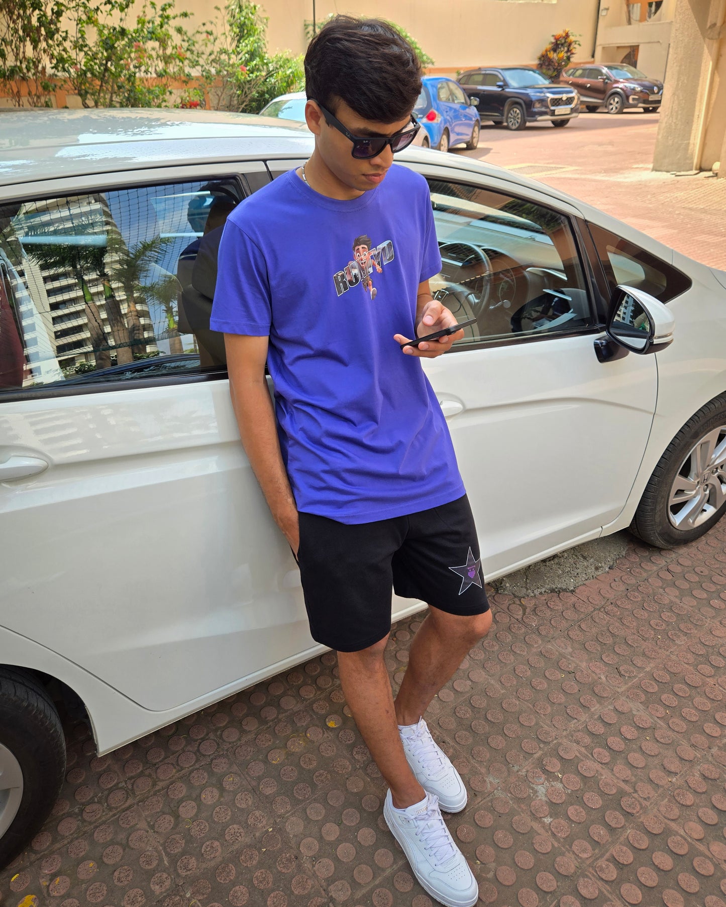 Unisex Black Star Emblem Shorts