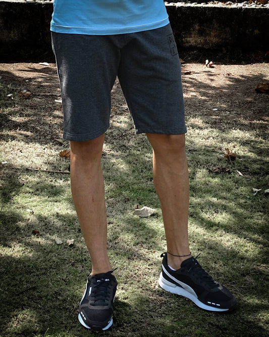 Unisex Charcoal Tapered Fit Shorts