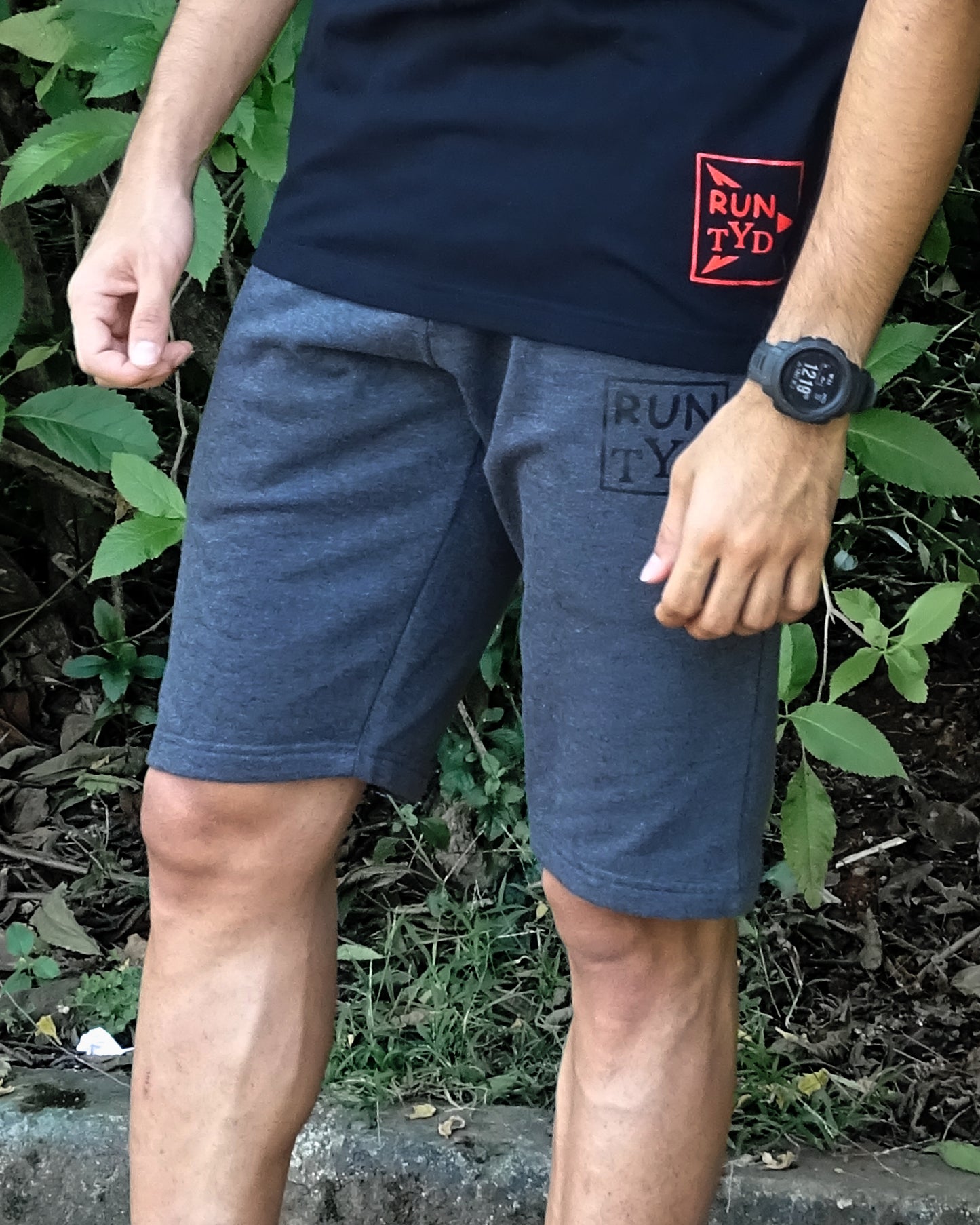 Unisex Charcoal Tapered Fit Shorts