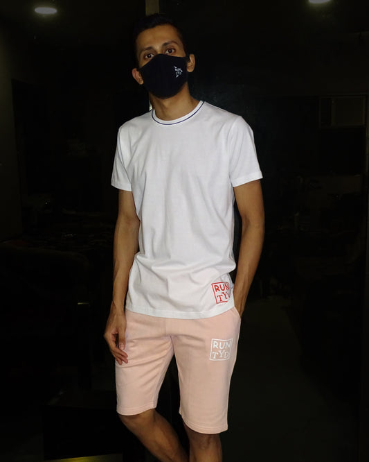 Unisex Peach Tapered Fit Shorts