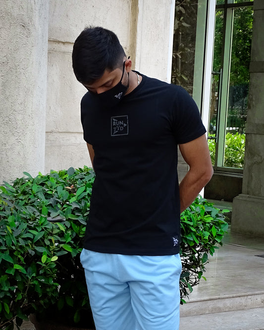 Unisex Slim Fit Black T shirt