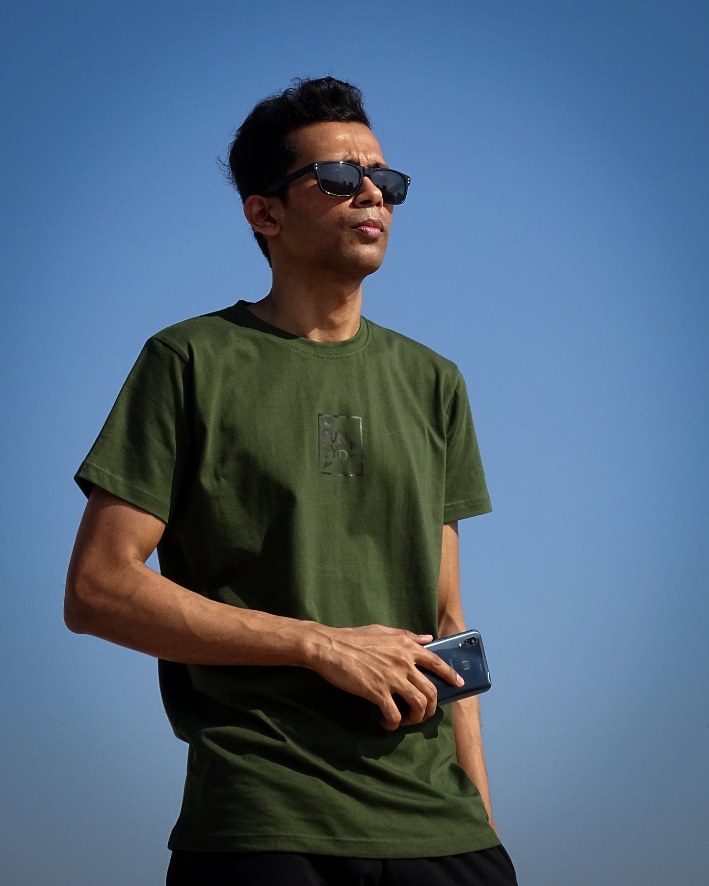 Unisex Slim Fit Olive T shirt