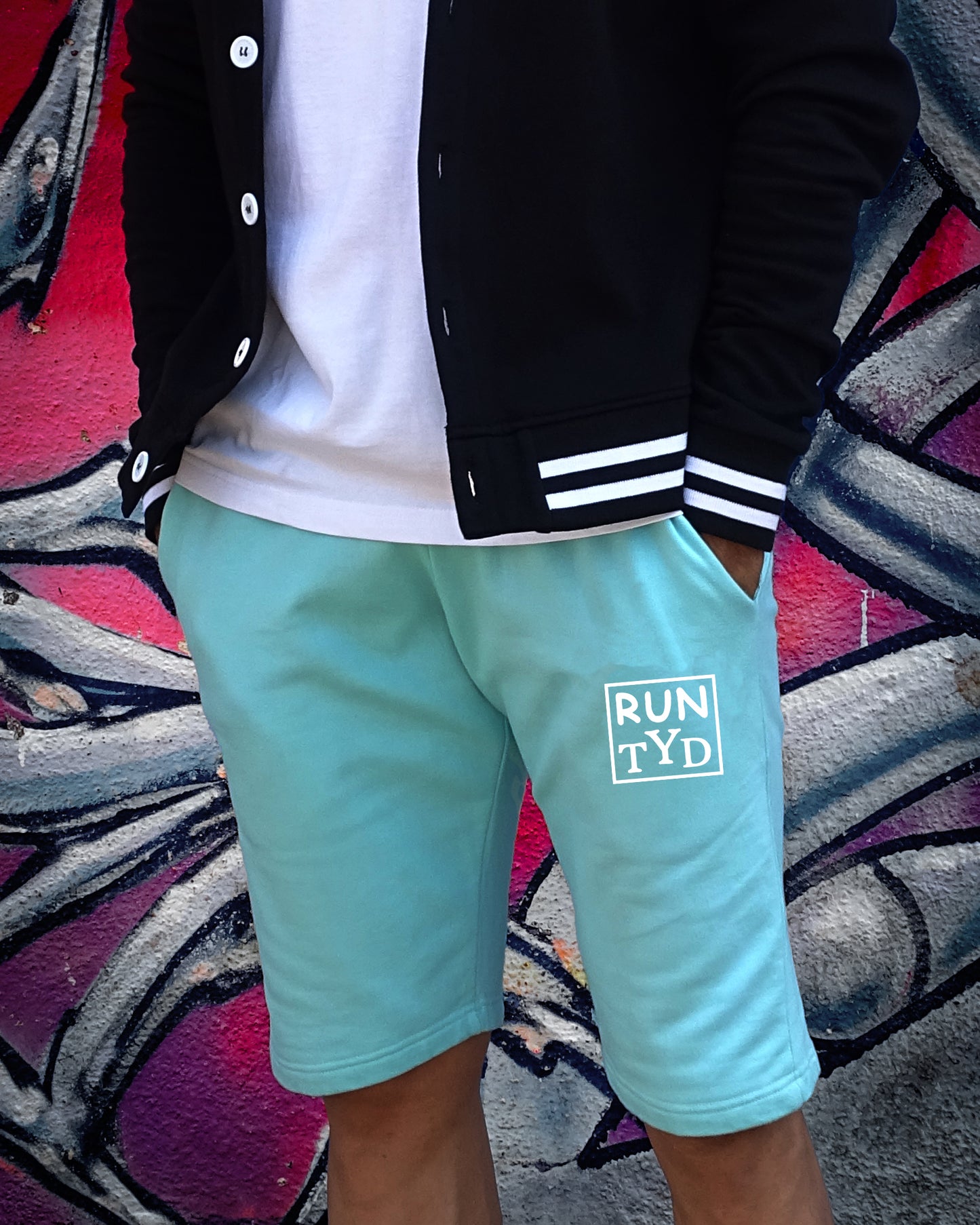 Unisex Mint Tapered Fit Shorts