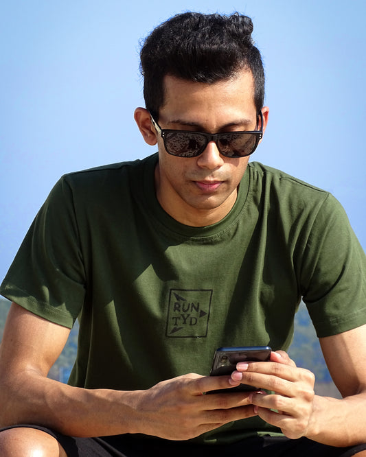 Unisex Slim Fit Olive T shirt