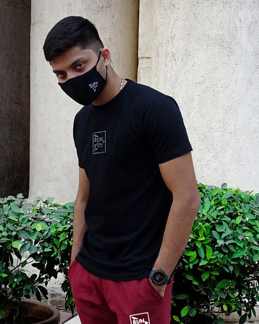 Unisex Slim Fit Black T shirt