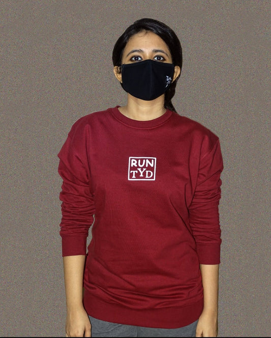 Unisex Slim Fit Maroon Sweatshirt