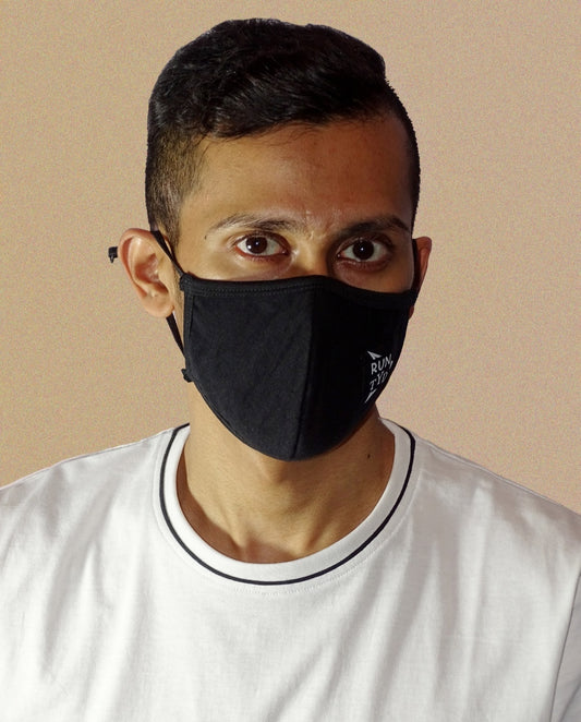 Unisex Black Adjustable Face Mask