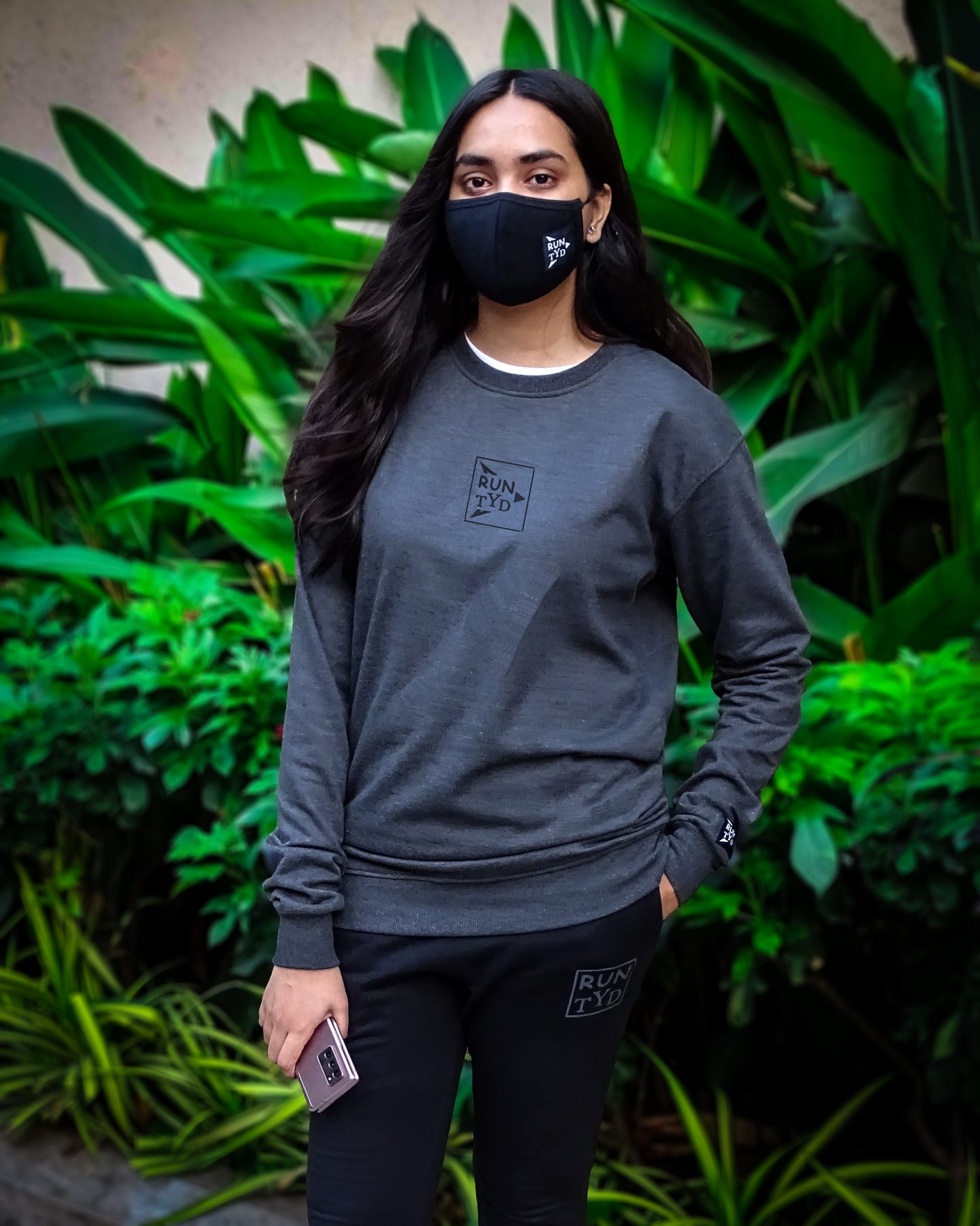 Unisex Slim fit Charcoal Sweatshirt