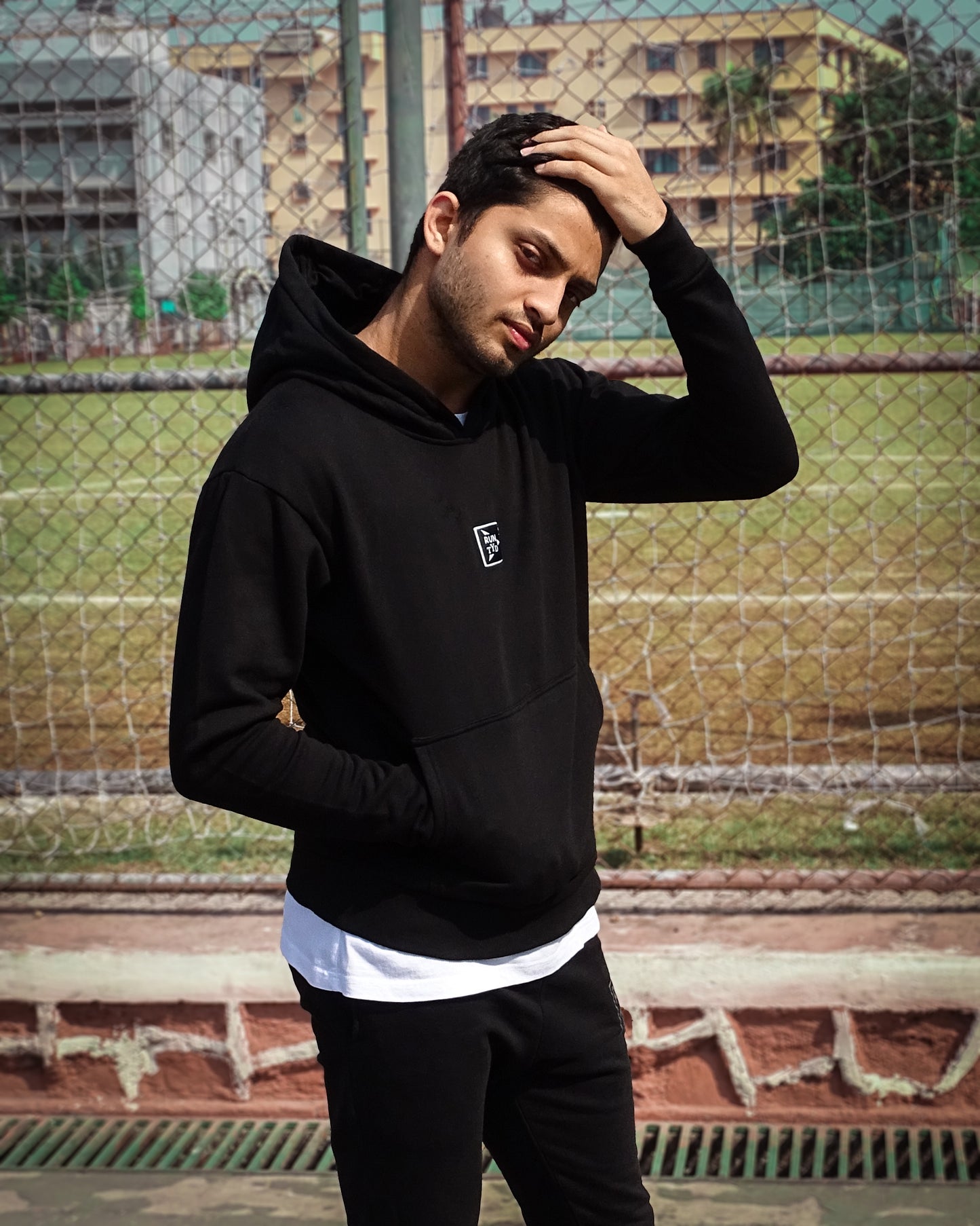Unisex Slim Fit Black Hoodie