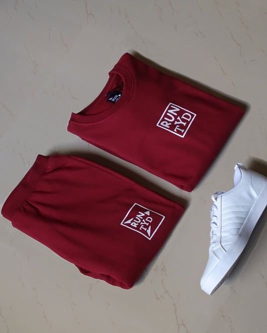 Unisex Slim Fit Maroon Sweatshirt